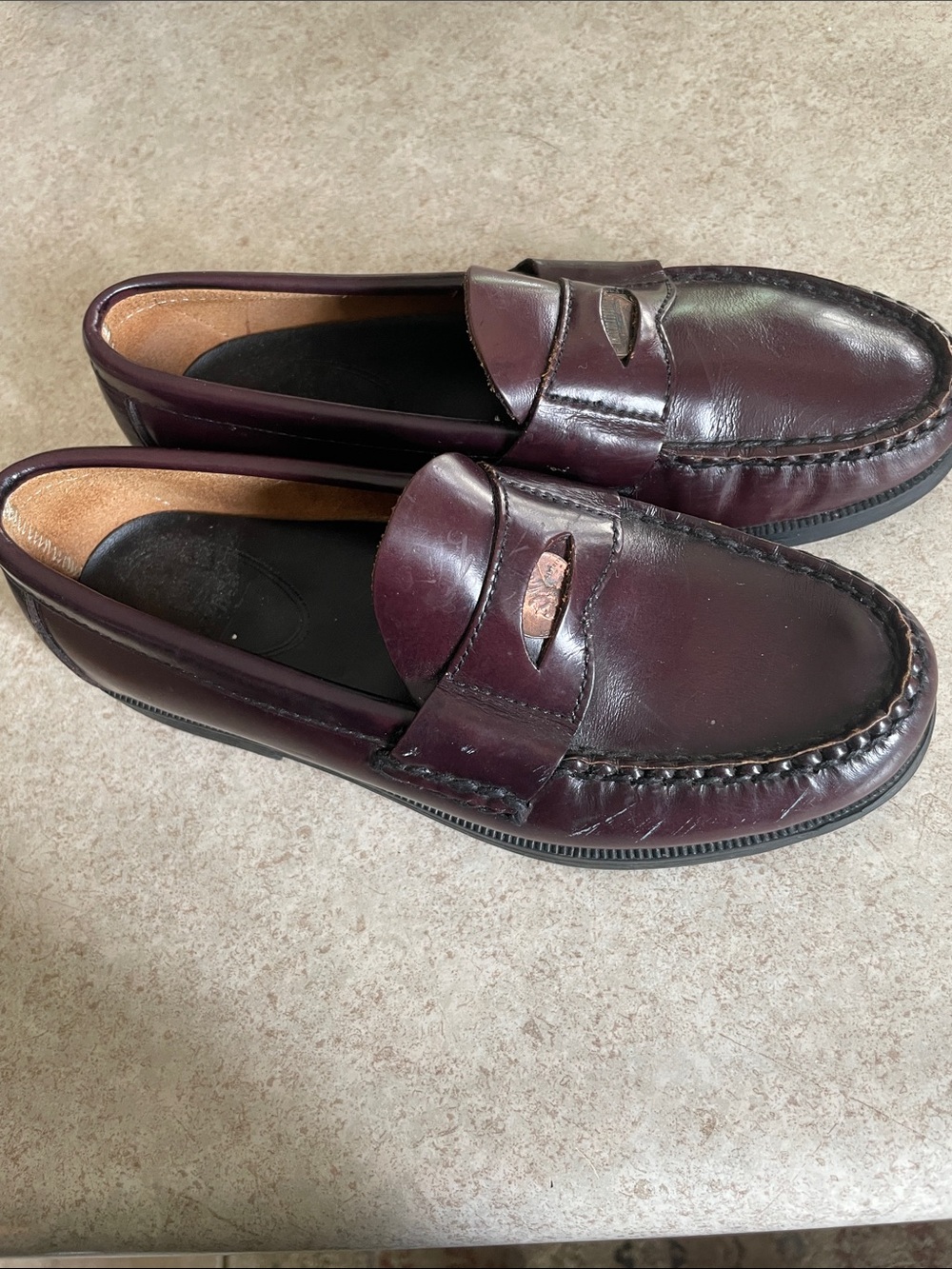 Sperry Kids Penny Loafers in Deep Burgundy